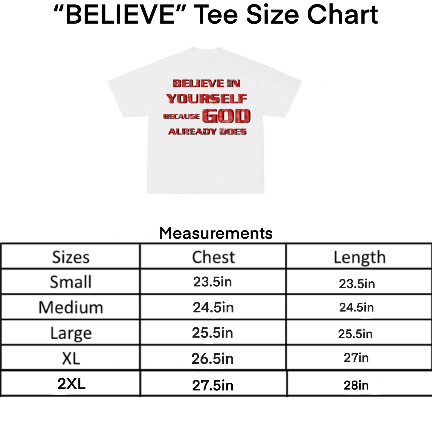 “BELIEVE” Tee