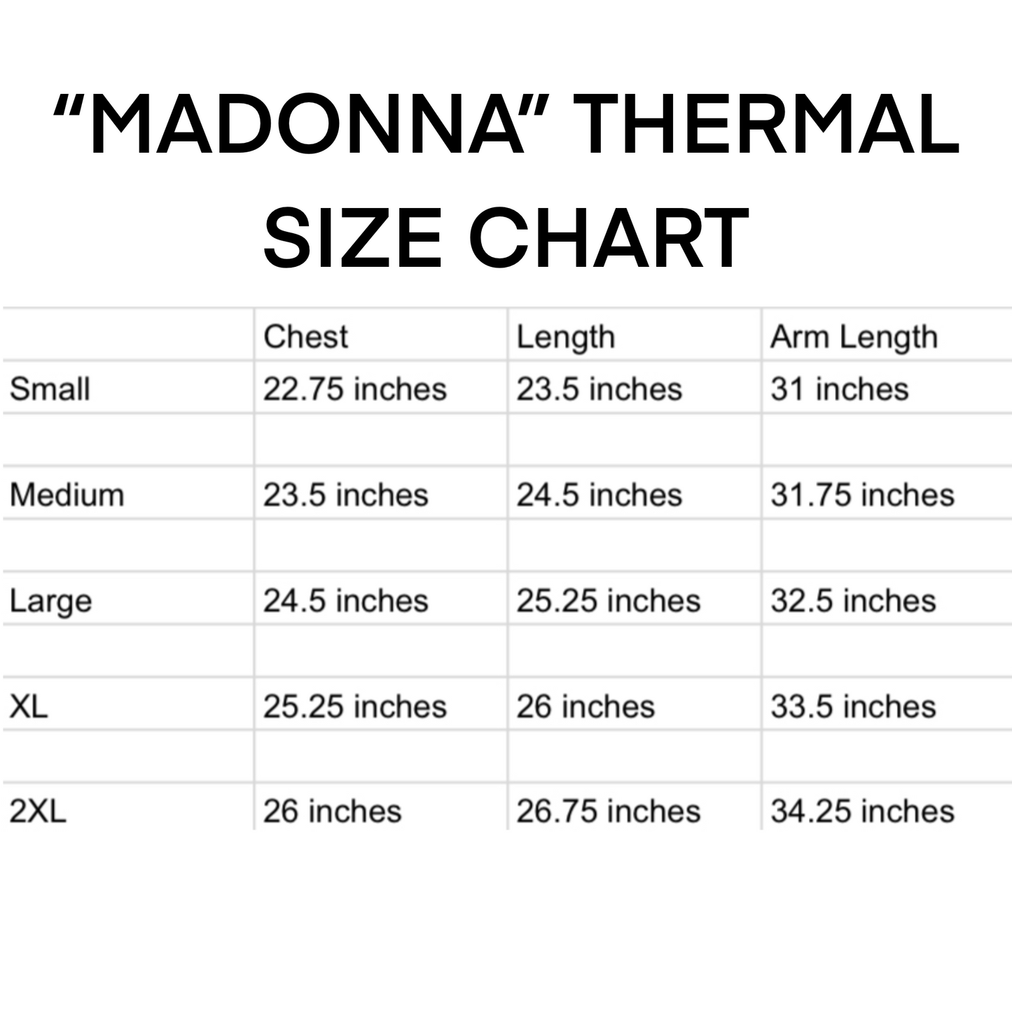 Black "Madonna" Thermal