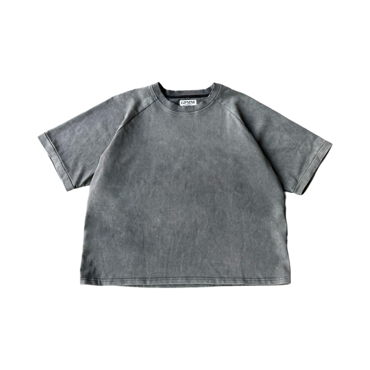 Washed Raglan T-Shirt - Stone Grey
